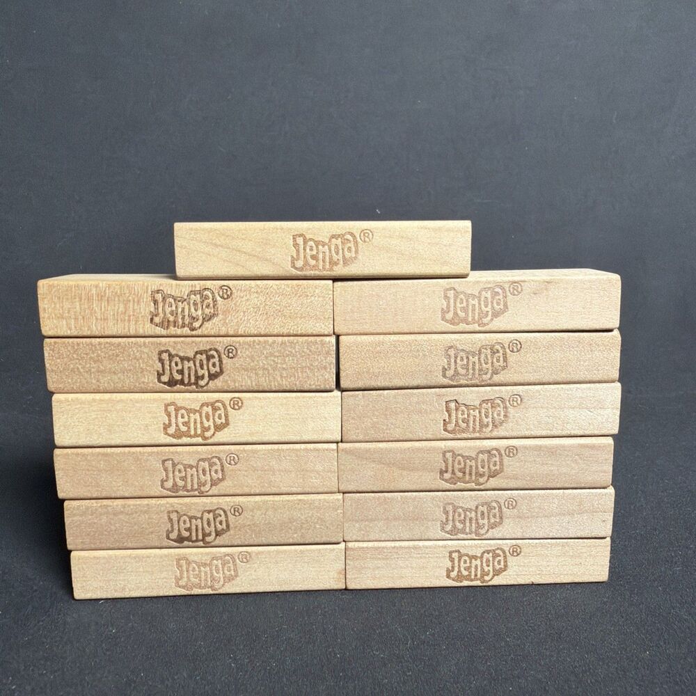 Jenga Replacement Wooden Blocks Lot of 13 Original Game Pieces